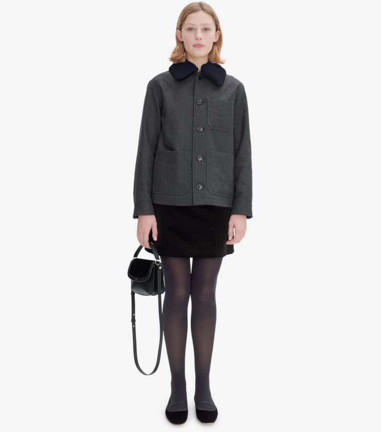 A.P.C. Blouson New Julia Anthracite Chiné
