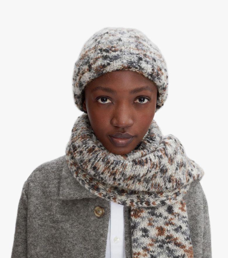 A.P.C. Bonnet Happy Gris Chiné