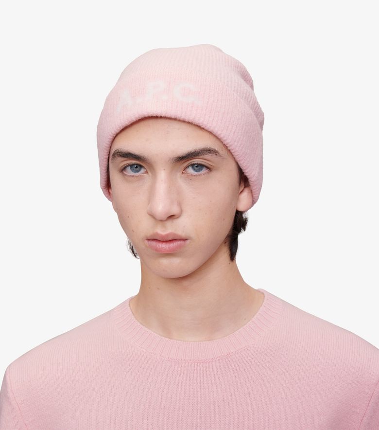 A.P.C. Bonnet Harry Rose Pâle