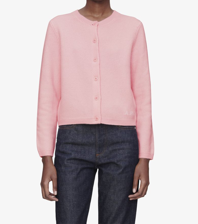 A.P.C. Cardigan Mila Rose Pâle