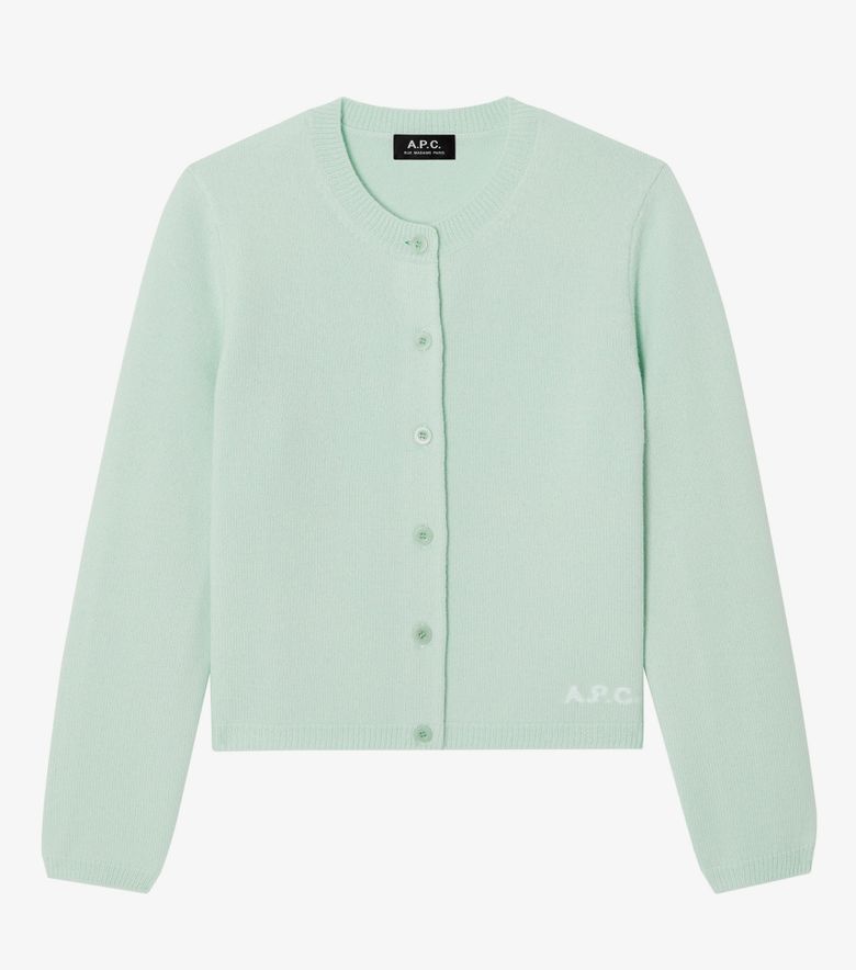A.P.C. Cardigan Mila Vert Pale