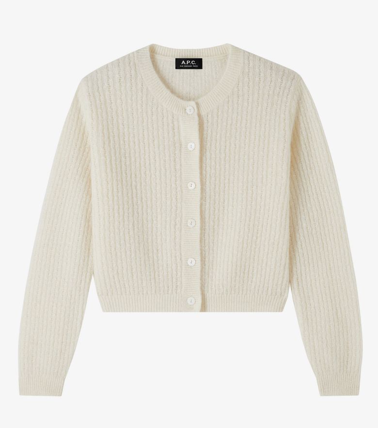 A.P.C. Cardigan Milo Blanc Cassé