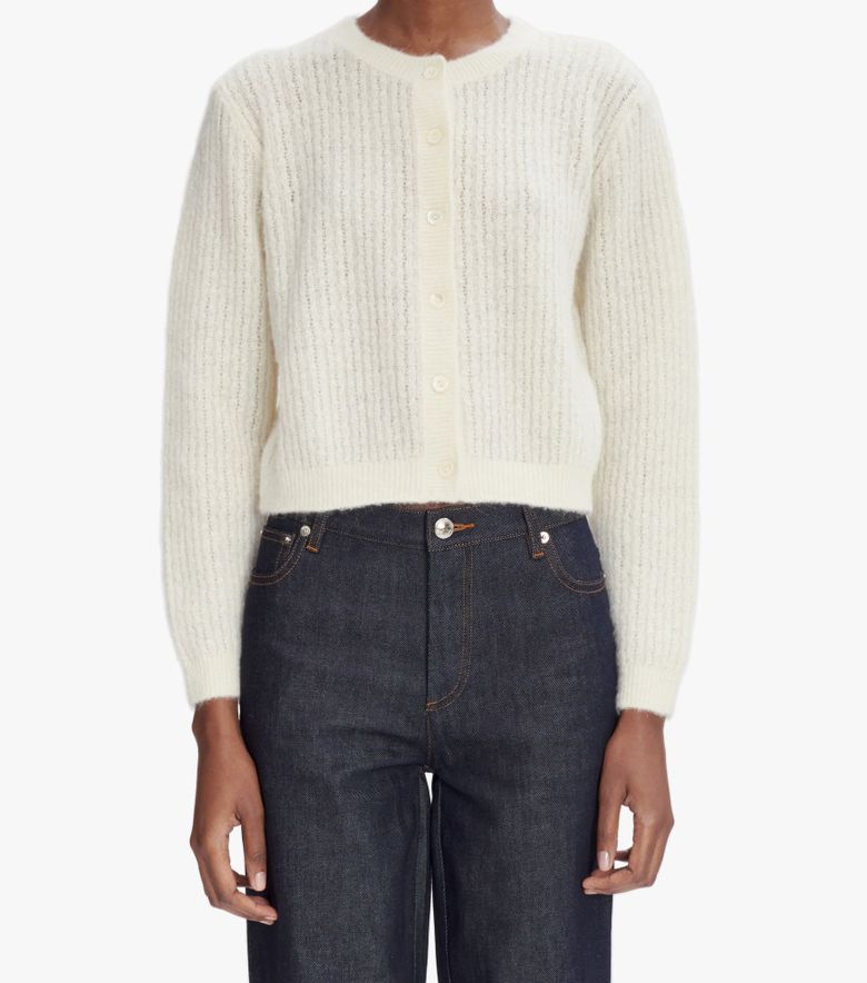 A.P.C. Cardigan Milo Blanc Cassé