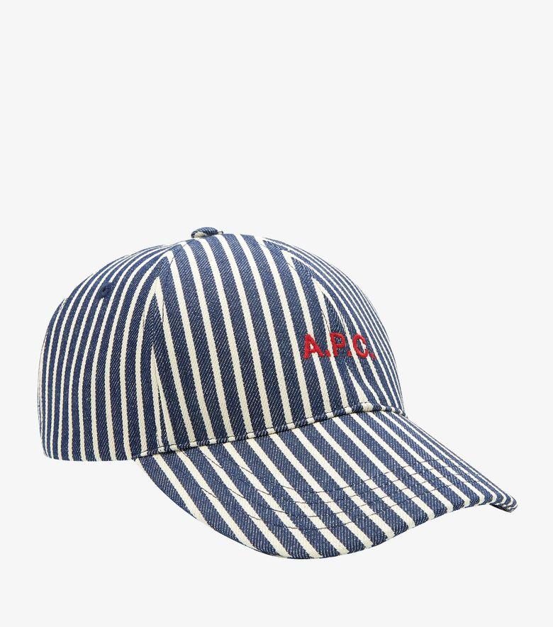 A.P.C. Casquette Charlie Bleu Foncé/blanc