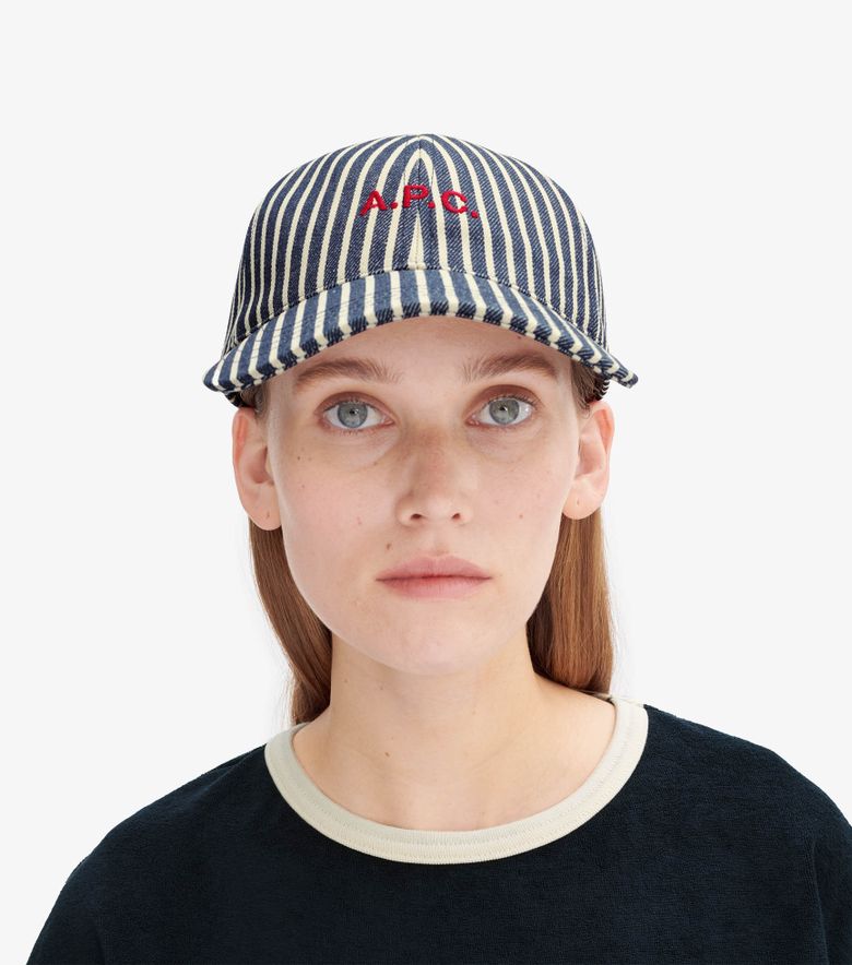 A.P.C. Casquette Charlie Bleu foncé/blanc
