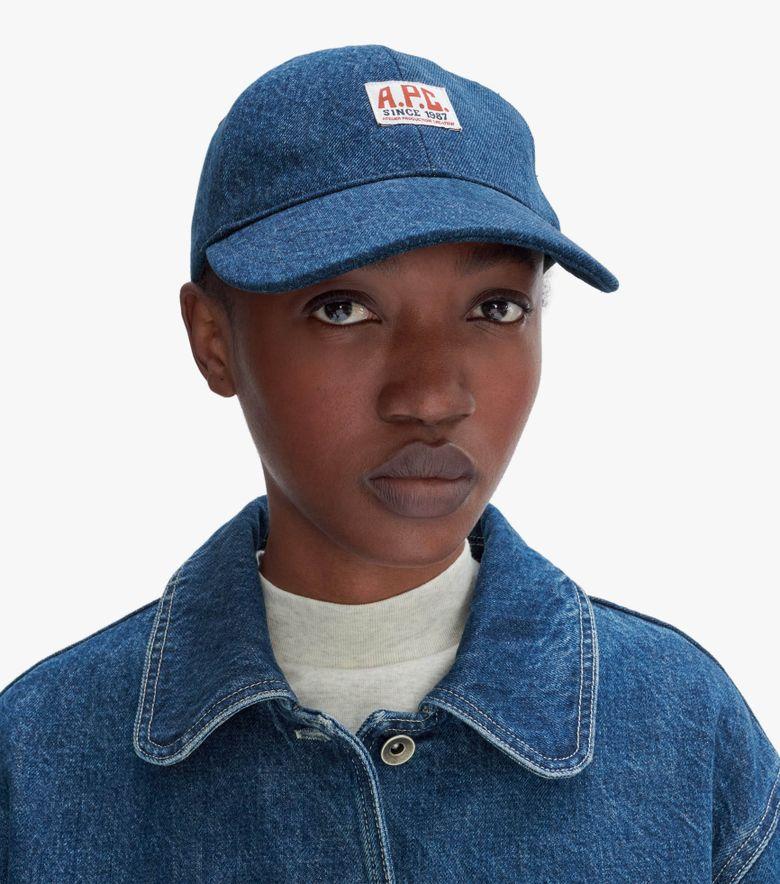 A.P.C. Casquette Charlie Carpenter Indigo Délavé