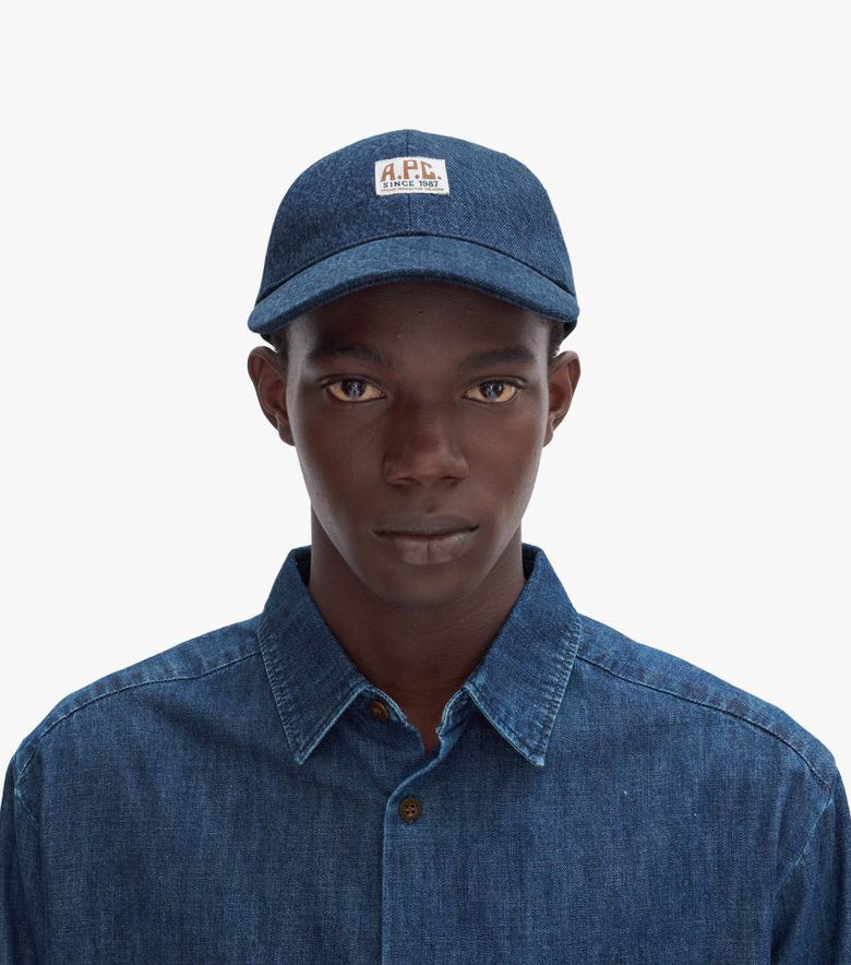 A.P.C. Casquette Charlie Carpenter Indigo délavé
