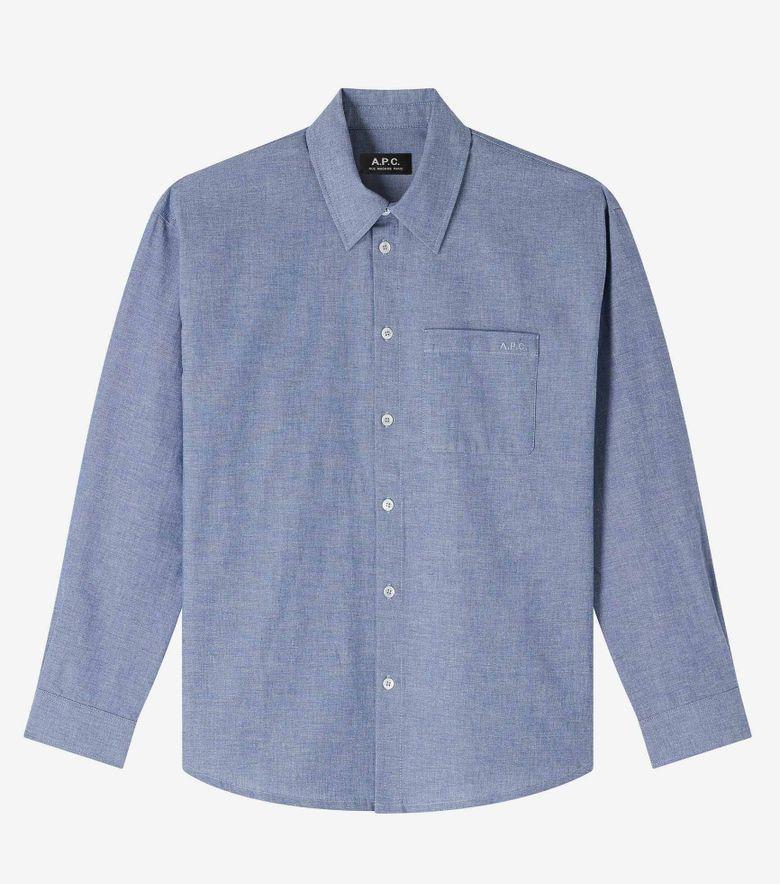 A.P.C. Chemise Boyfriend Brodée Indigo