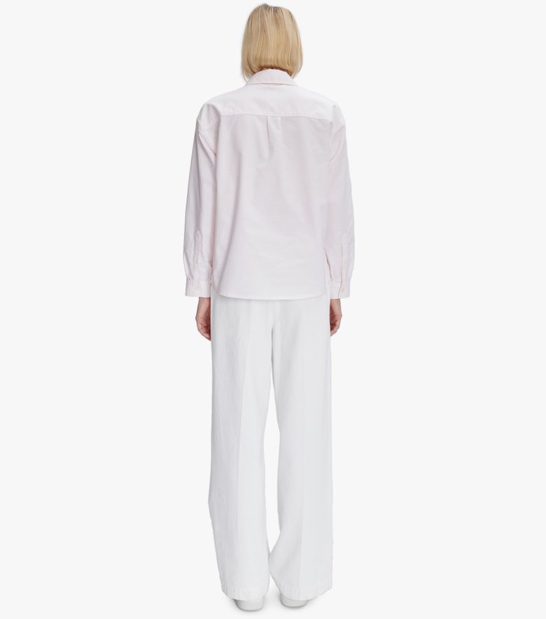 A.P.C. Chemise Boyfriend Brodée Rose Pâle