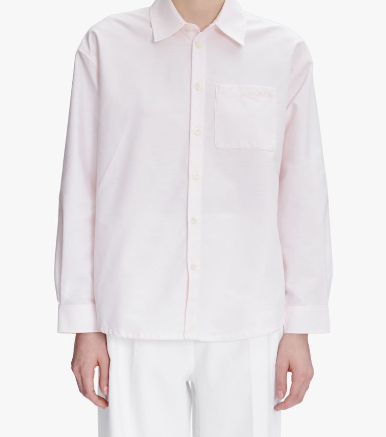 A.P.C. Chemise Boyfriend Brodée Rose Pâle