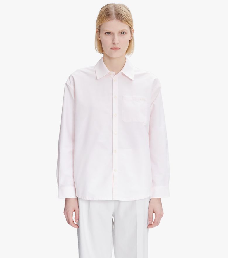 A.P.C. Chemise Boyfriend Brodée Rose pâle