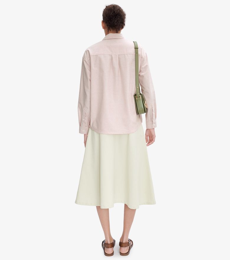 A.P.C. Chemise Boyfriend Brodée Rouge