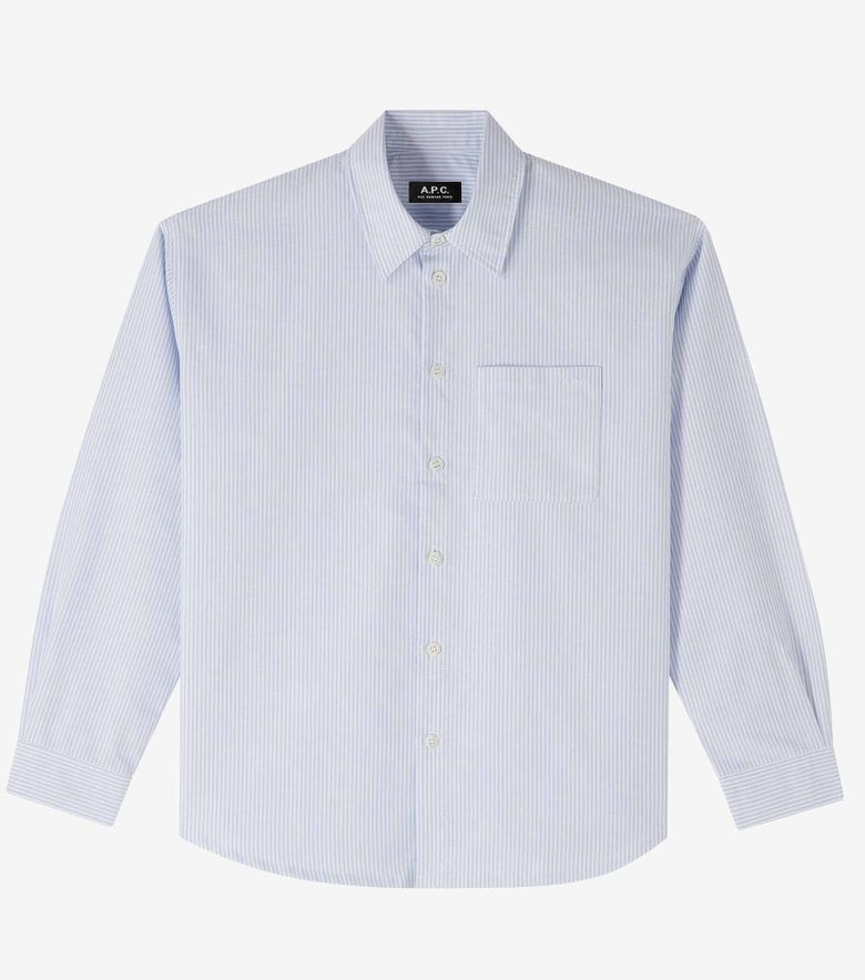 A.P.C. Chemise Boyfriend Logo Bleu