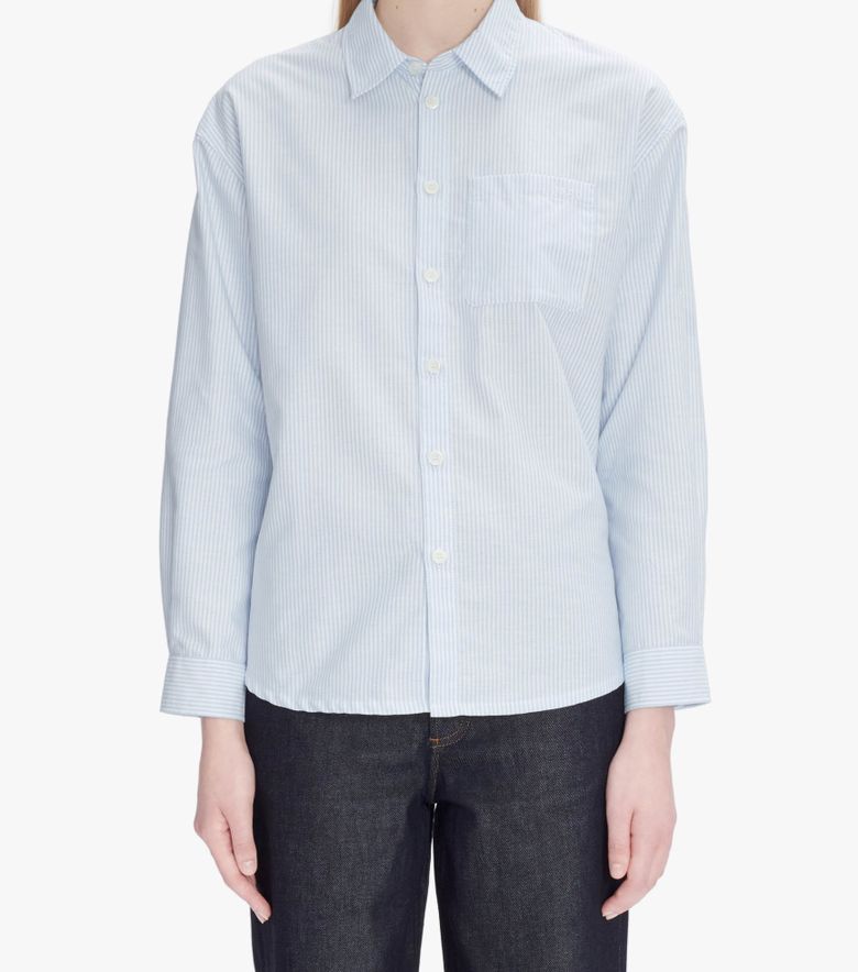 A.P.C. Chemise Boyfriend Logo Bleu