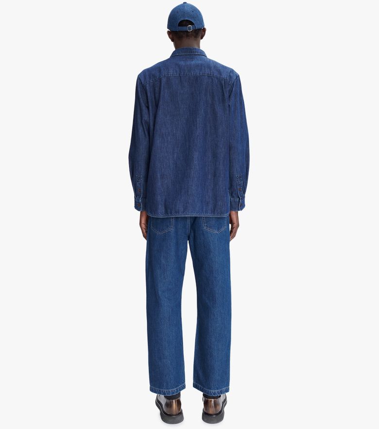 A.P.C. Chemise Malo Logo Indigo Délavé