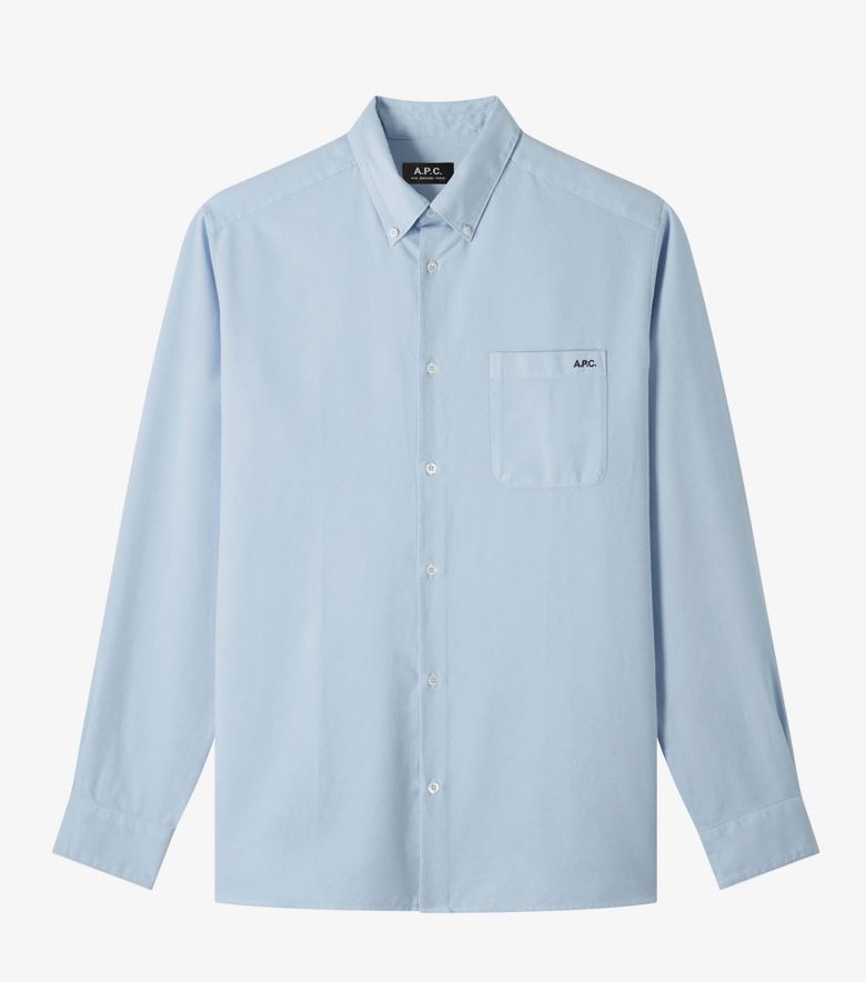 A.P.C. Chemise Mateo Logo Bleu Clair