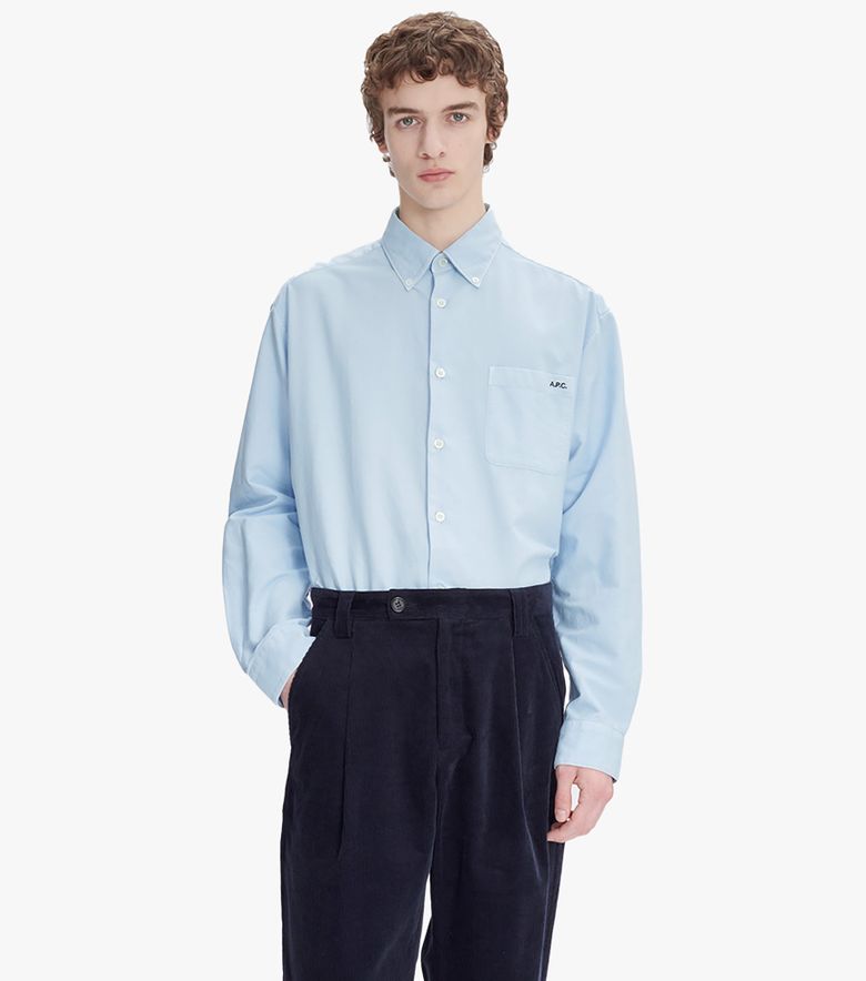A.P.C. Chemise Mateo Logo Bleu clair