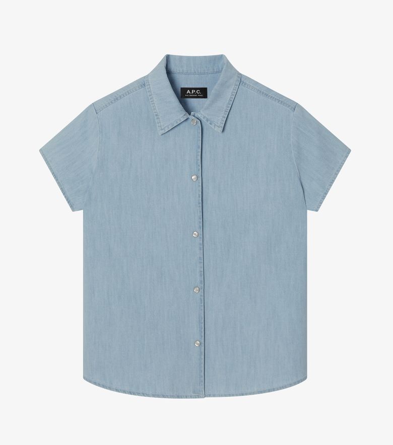 A.P.C. Chemisette Marina Bleu Pâle
