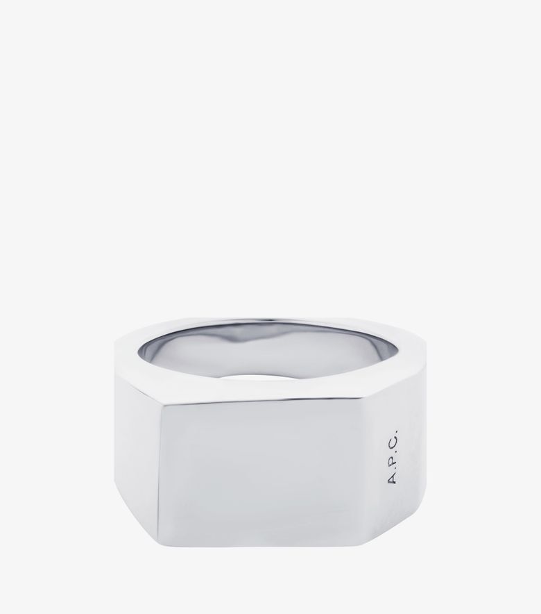 A.P.C. Chevalière Minimal Argent