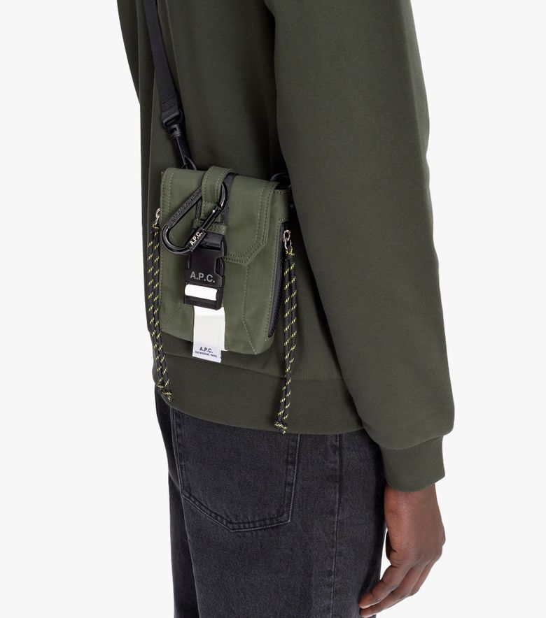 A.P.C. Crossbody Pouch Trek Kaki foncé