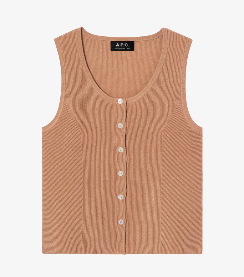 A.P.C. Débardeur Ambre Beige Rosé