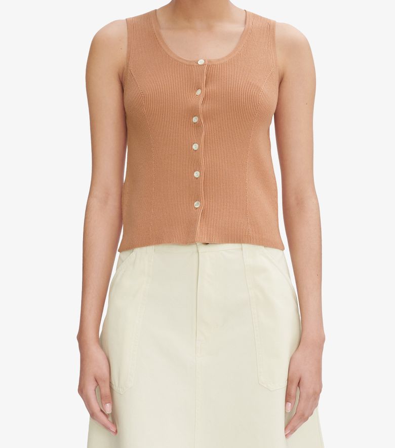 A.P.C. Débardeur Ambre Beige Rosé