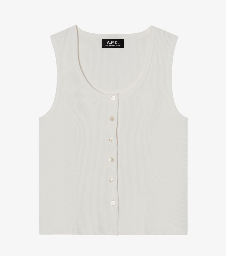 A.P.C. Débardeur Ambre Blanc Cassé