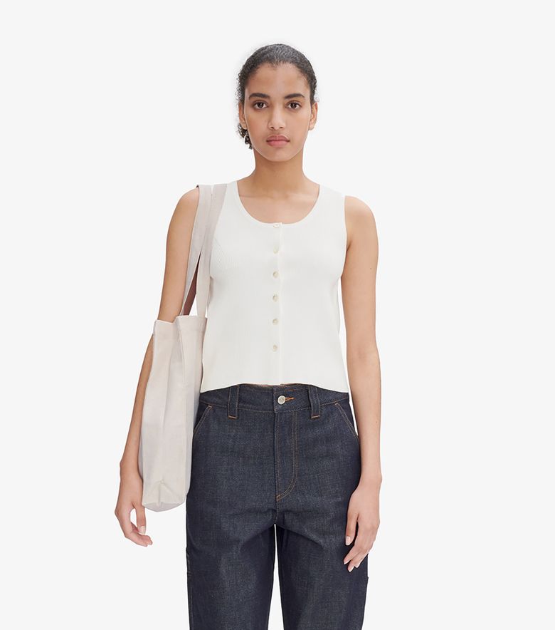 A.P.C. Débardeur Ambre Blanc cassé