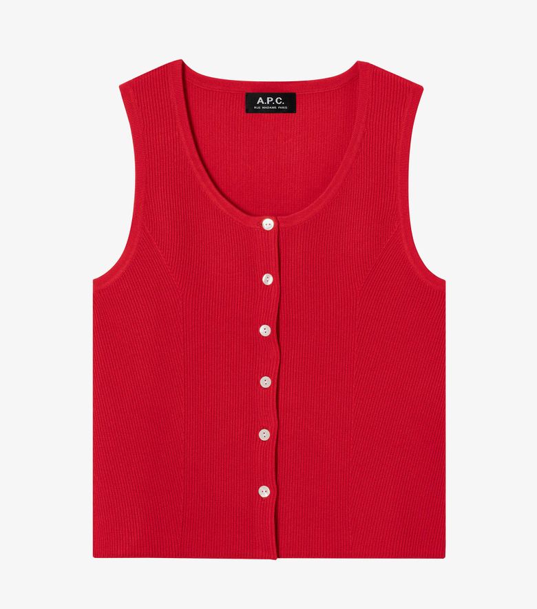 A.P.C. Débardeur Ambre Rouge