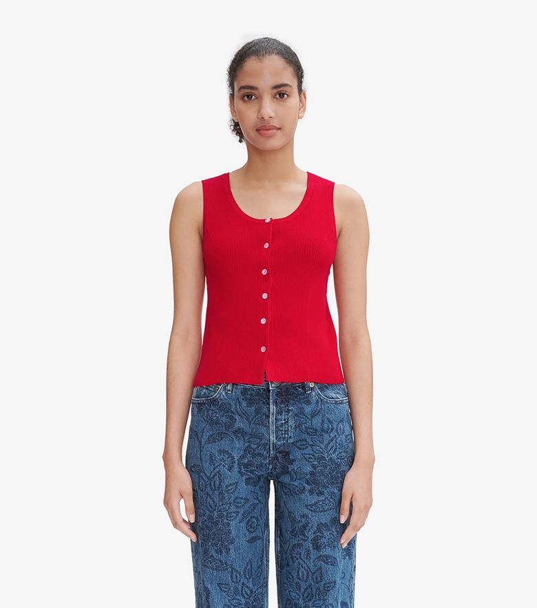 A.P.C. Débardeur Ambre Rouge