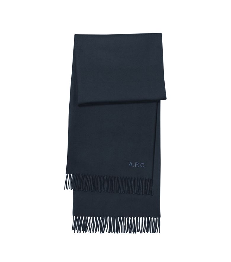 A.P.C. Écharpe Alix Brodée Dark Navy