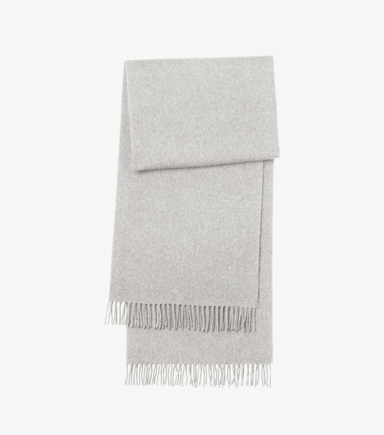 A.P.C. Écharpe Alix Brodée Gris Chiné