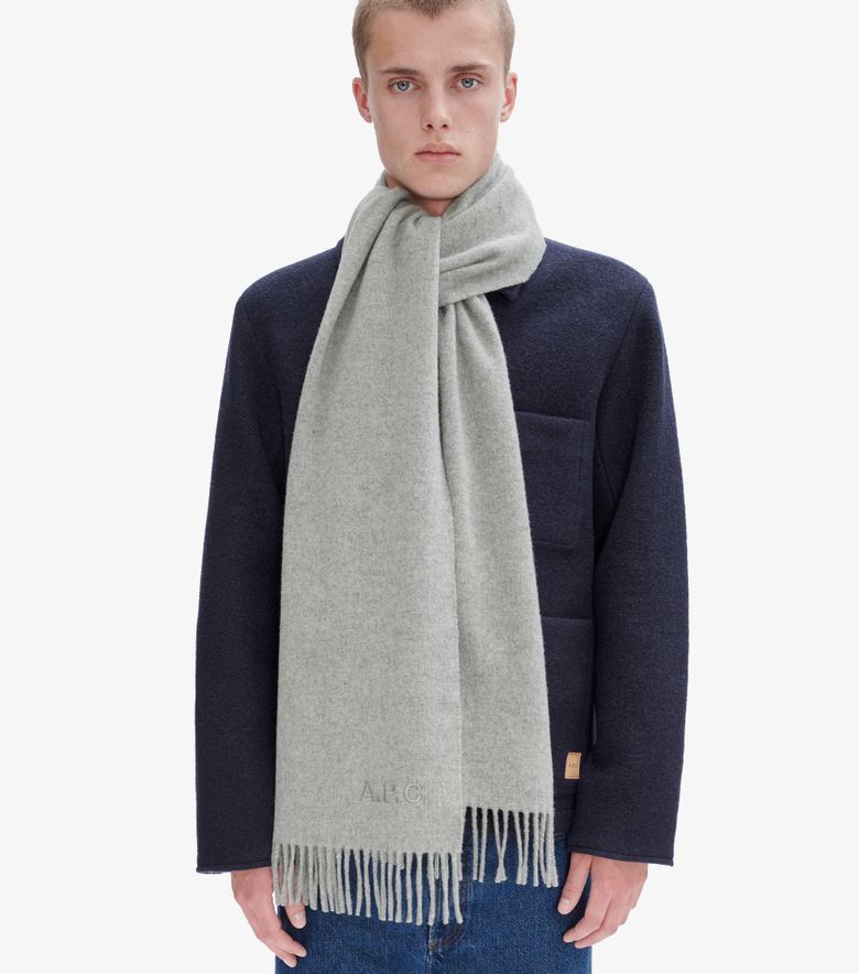 A.P.C. Écharpe Alix Brodée Gris chiné