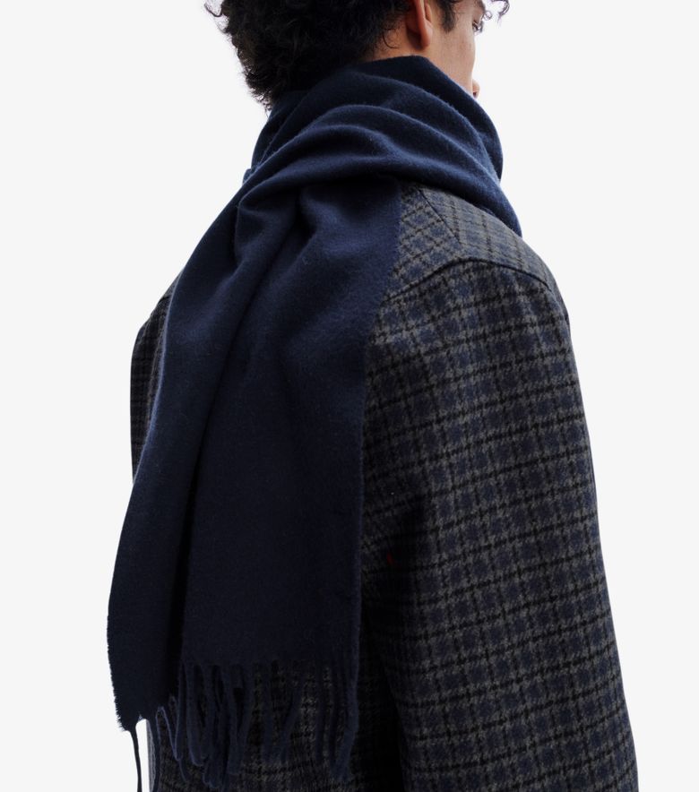 A.P.C. Echarpe Ambroise Brodée Dark Navy