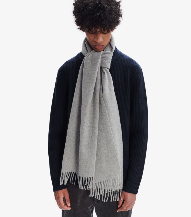 A.P.C. Écharpe Ambroise Brodée Gris chiné