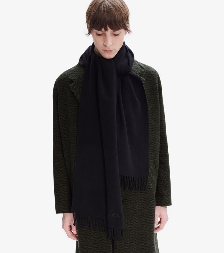 A.P.C. Echarpe Ambroise Brodée Noir