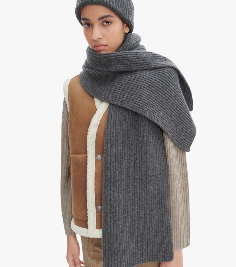 A.P.C. Echarpe Camille Anthracite Chiné