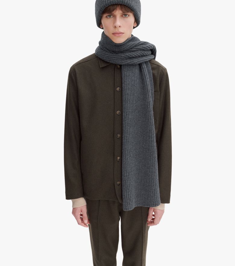 A.P.C. Echarpe Camille Anthracite chiné