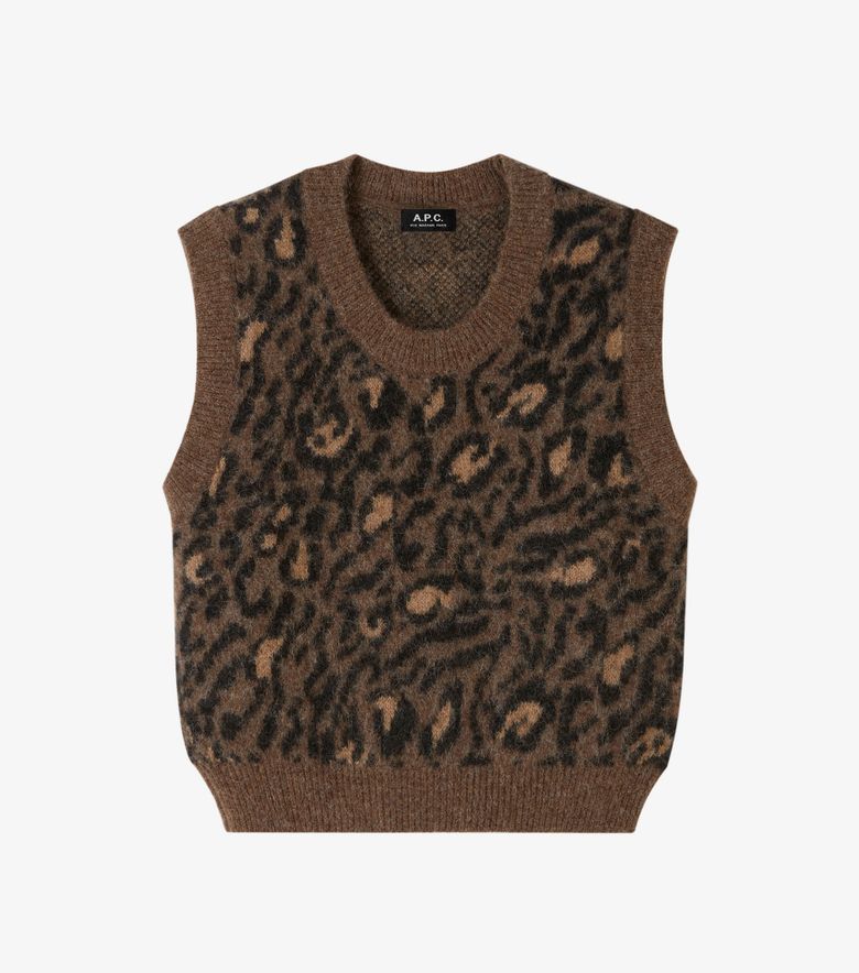 A.P.C. Gilet Léana Marron