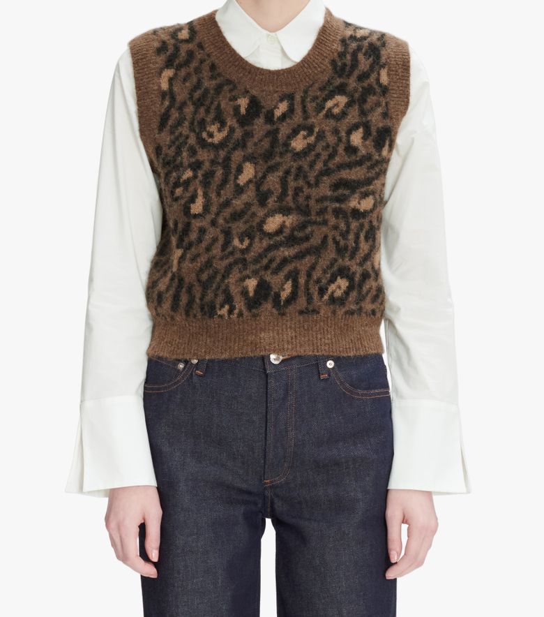 A.P.C. Gilet Léana Marron