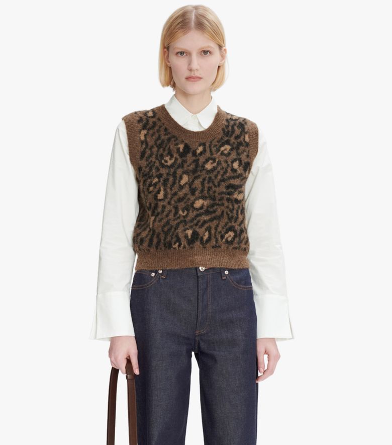 A.P.C. Gilet Léana Marron