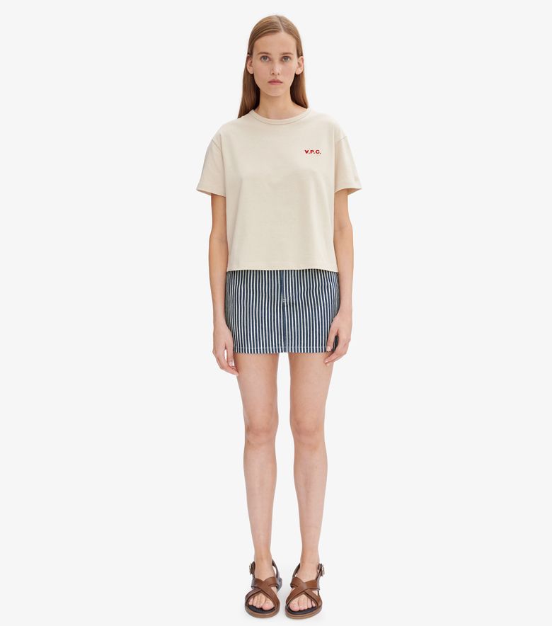 A.P.C. Jupe Elga Bleu/blanc