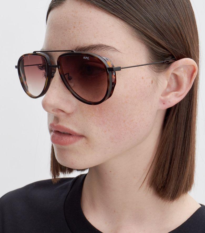 A.P.C. Lunettes de soleil Sterling Unisexe Marron