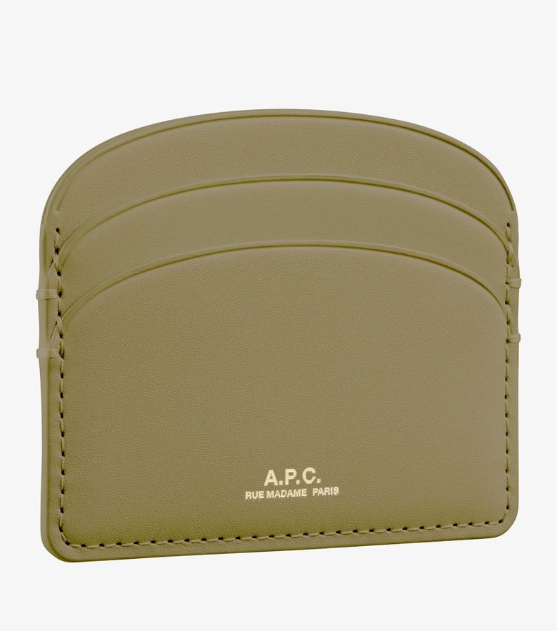 A.P.C. Porte-Cartes Demi-Lune Vert Argile