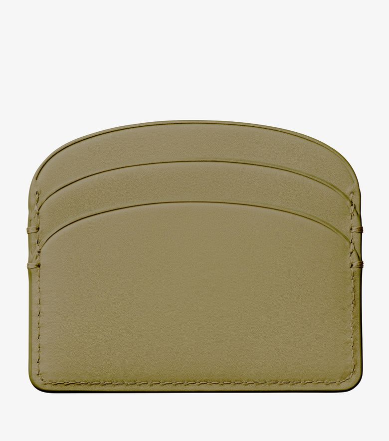 A.P.C. Porte-Cartes Demi-Lune Vert Argile
