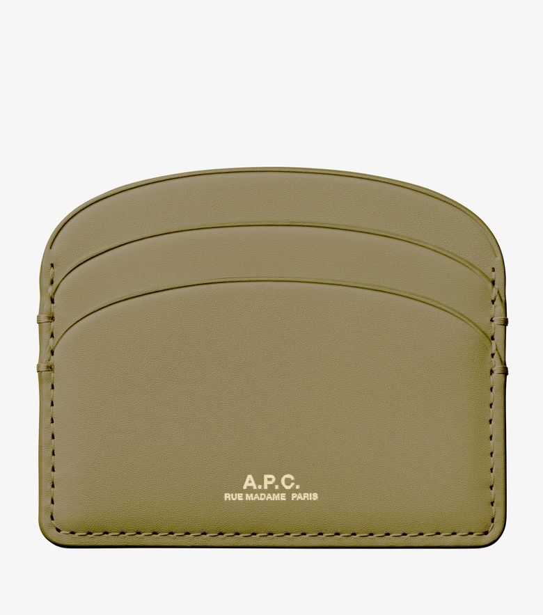 A.P.C. Porte-Cartes Demi-Lune Vert argile