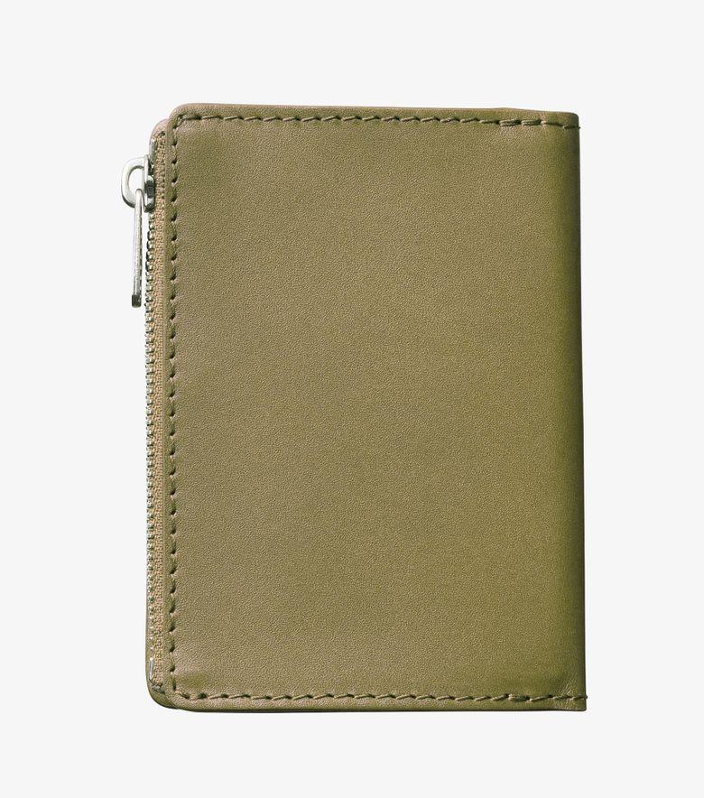 A.P.C. Porte-Cartes Stefan Zip Vert Argile