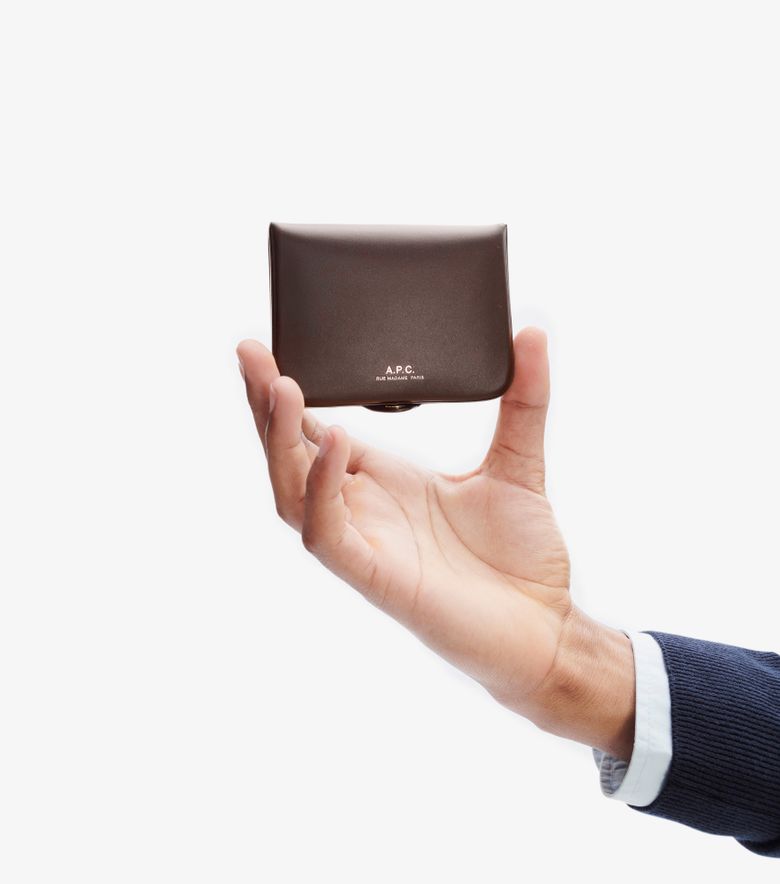 A.P.C. Porte-Monnaie Josh Marron foncé