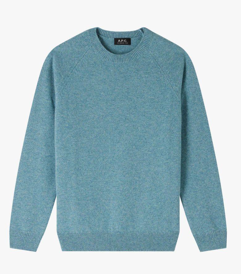 A.P.C. Pull Pierre Bleu Gris Chiné