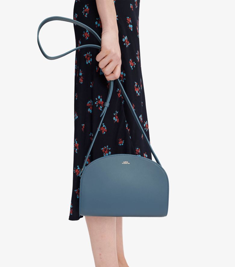 A.P.C. Sac Demi-Lune Bleu navire